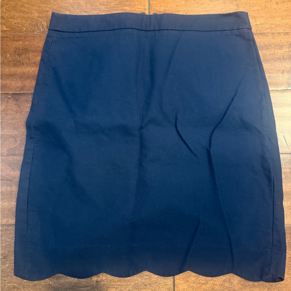 J. By J. Crew scalloped cotton pencil skirt